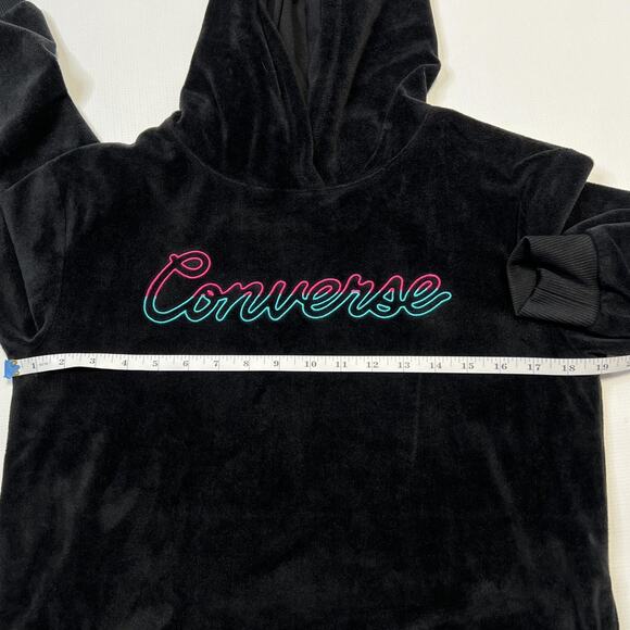 Converse Hoodie Pants Set Youth Large 12-13 Velour Pink Stripes Outfit Tracksuit - Picture 12 of 15